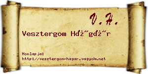 Vesztergom Hágár névjegykártya